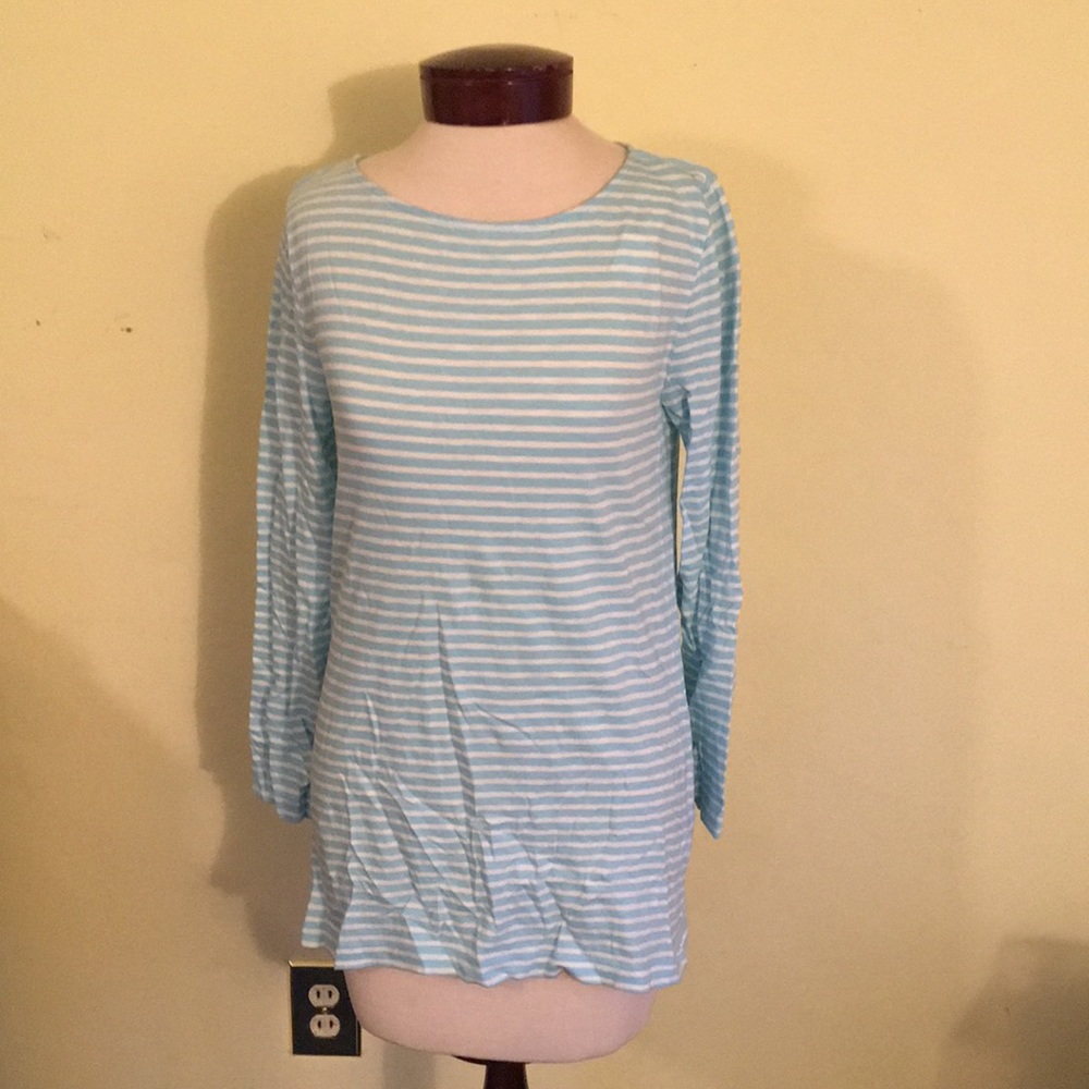 Stripe Boat Nk 3/4 Slv Tee
